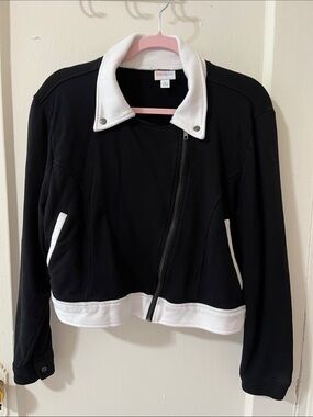 LuLaRoe Black Jacket with White Trim